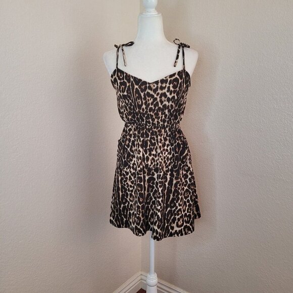 Smoke And Mirrors Vintage Mini Dress Leopard Front Pockets Y2K Star loved Brand - Picture 6 of 12
